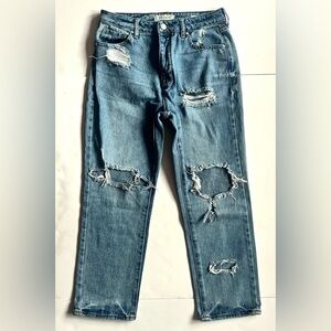Pacsun Los Angeles Distressed Blue Mom Jeans Size 26